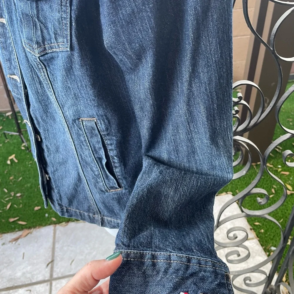 Tommy Hilfiger Denim Jean Jacket with multiple Pockets & Feminine Details XL - Picture 9 of 16